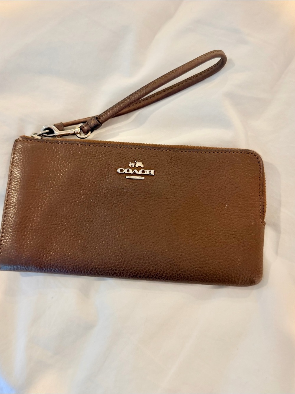 Coach zip around wristlet wallet